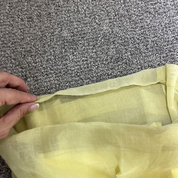 Vintage Peggy Barker Dress Womens Small Yellow Embroidered Lace Babydoll 70s - Picture 9 of 14